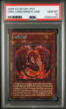 PSA 10 Uria Lord of Searing Flames Secret Rare GX Red Dorm Art Yugioh JP - Image 1