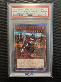 PSA 10 Diabellstar the Black Witch Alt Art 25th Secret Yugioh JP QCCU - Image 1