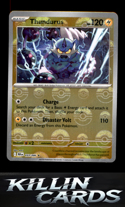 Thundurus (Poke Ball Pattern) 033/086 Pokemon Rare SV: Black Bolt Card NM - Image 1