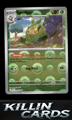 Swadloon (Poke Ball Pattern) 002/086 Pokemon Common SV: White Flare Card NM - Image 1
