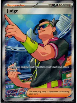 Judge 222/182 Pokemon TCG Destined Rivals Full Art Secret Rare Card NM Condition - Image 1