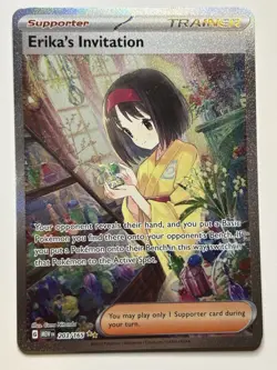 Pokemon TCG Erika's Invitation Scarlet Violet-151 Holo Card 203/165 EX/NM - Image 1