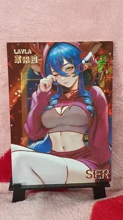 GODDESS STORY SENPAI HAVEN 5 SER-006 LAYLA GENSHIN IMPACT ANIME WAIFU CARD - Image 1