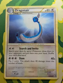 Pokemon TCG Cards Dragonair 32/102 HGSS Triumphant Uncommon - LP - NON HOLO - Image 1