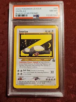PSA 8 NM-MT Snorlax Z # 49 WOTC Black Star Promo Pokemon Card Basic 2002 - Image 1