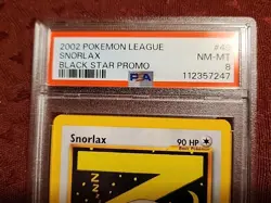 PSA 8 NM-MT Snorlax Z # 49 WOTC Black Star Promo Pokemon Card Basic 2002 - Image 2