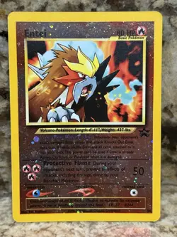 Pokemon Card - Entei #34 Black Star WOTC Movie Promo Reverse Holo - Image 1