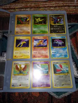 Neo Genesis Premium File 1 Folder 9 Card Set Japanese Pokemon Cards Vintage NM - Image 3
