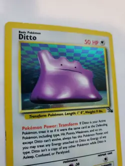 Ditto Fossil Set Holo Pokemon Card Base WOTC - Image 2