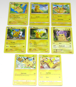 Pokemon TCG Pikachu Lot of 8 Cards Common Collection Mixed Sets & Conditions - Image 1