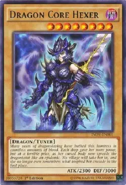 Yugioh - Dragon Core Hexer - 1st Edition Rare LP - Plus Free Holographic Card - Image 1