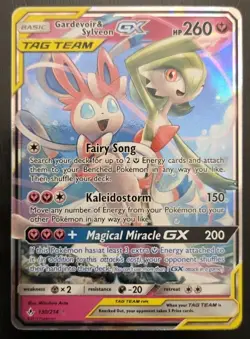 Pokemon TCG Gardevoir & Sylveon GX Holo Card 130/214 Unbroken Bonds - Image 3