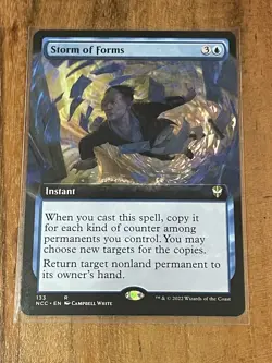 MTG Storm of Forms (Extended Art) - Streets of New Capenna Commander Card NM/M - Image 1