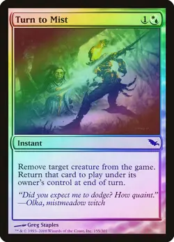 Turn to Mist FOIL Shadowmoor NM White Blue Common MAGIC MTG CARD ABUGames - Image 1