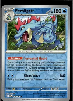 Pokemon Feraligatr 041/162 Temporal Forces Reverse Holo Rare 3 Card Lot - Image 1