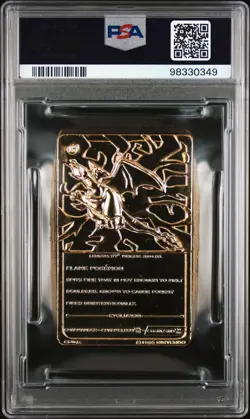 1999 BURGER KING POKEMON GOLD CARDS CHARIZARD PSA 8 - Image 2