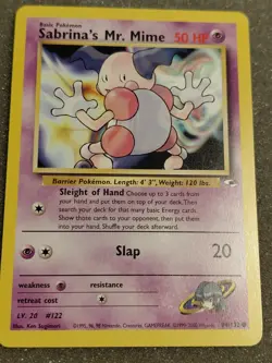 Pokemon Sabrina's Mr. Mime - 2 Card Lot - Gym Challenge, Gym Heroes - LP - Image 2