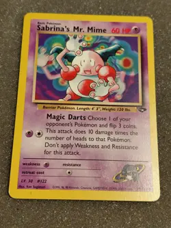 Pokemon Sabrina's Mr. Mime - 2 Card Lot - Gym Challenge, Gym Heroes - LP - Image 4
