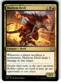 Mayhem Devil Commander: Duskmourn: House of Horror Regular MTG - Image 1