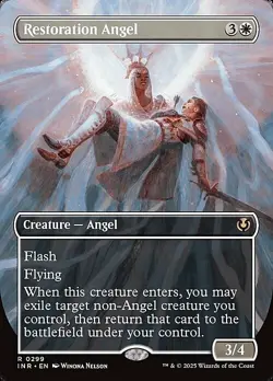 Magic The Gathering MTG RESTORATION ANGEL BORDERLESS Innistrad Remastered NM - Image 1