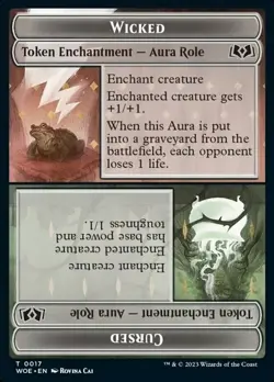Wicked Cursed Token Wilds of Eldraine Near Mint MTG Magic DNA GAMES - Image 1