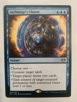 MTG: Modern Horizon 1X Archmages Charm. Rare. Pack Fresh M/NM. - Image 1