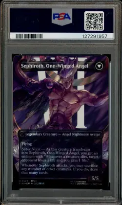 2025 MTG Final Fantasy EN Borderless Surge Foil #0527 Sephiroth PSA 10 GEM MINT - Image 2