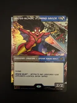 Spider-Woman Stunning Savior (Borderless) Marvel's Spider-Man Foil MTG NM - Image 1