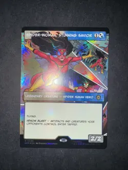 Spider-Woman Stunning Savior (Borderless) Marvel's Spider-Man Foil MTG NM - Image 2