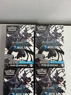 Pokemon TCG Black Bolt(4) White Flare(1) Booster Bundle Lot of 5 - New & Sealed - Image 2