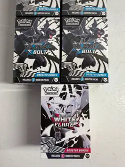 Pokemon TCG Black Bolt(4) White Flare(1) Booster Bundle Lot of 5 - New & Sealed - Image 3