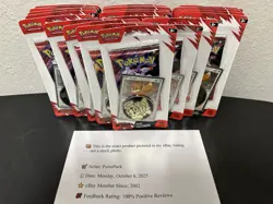 Lot of 24 Pokemon TCG Destined Rivals Checklane Blister Pack Eevee Promo - Image 1