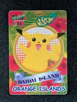 1999 Pocket Monsters DAIDAI ISLAND (PIKACHU) #04 Sealdass Orange Islands JPN - Image 1