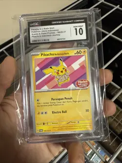 CGC 10 - Pikachu in Batik Shirt 190/SV-P Promo Pokemon Indonesian Exclusive Gem - Image 1