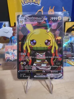 Pikachu - Nezuko Poncho - Pokemon Fan Art Cosplay - VCOS - Demon Slayer - Image 1