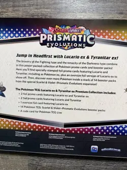 Pokemon Lucario Tyranitar Ex Premium Collection Prismatic Evolutions Box Sealed - Image 2