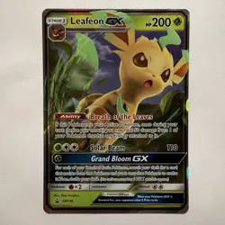Pokemon TCG Sun & Moon Ultra Prism Leafeon GX Black Star Promo #SM146 NM - Image 1