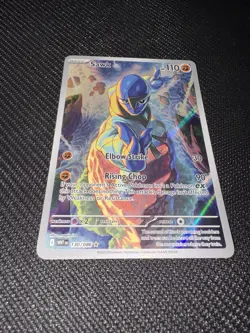 Sawk White Flare Holo Pack 130/086 SV NM Pokemon TCG Hhui - Image 1
