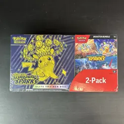 NEW Pokemon Surging Sparks Elite Trainer Box ETB + Booster Bundle Costco 2-Pack - Image 1