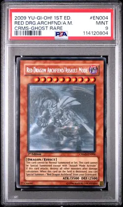 2009 YU-GI-OH! CRMS-CRIMSON CRISIS RED DRAGON ARCHFIEND/ASSAULT MODE PSA 9 - Image 1