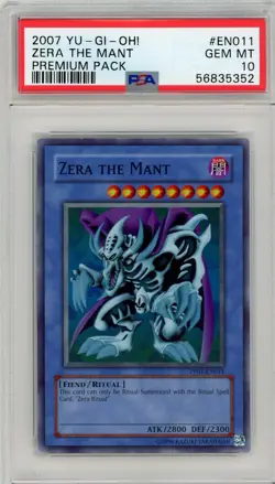 2007 Yu-Gi-Oh! Zera The Mant Premium Pack 1 PP01 Super Rare PSA 10 Gem Mint - Image 1