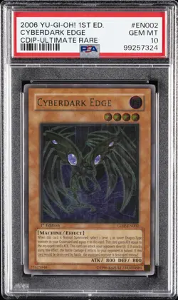 2006 YU-GI-OH! CDIP-CYBERDARK IMPACT 1ST ED-ULTIMATE RARE CYBERDARK EDGE PSA 10 - Image 1