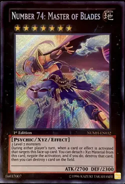 Number 74: Master Of Blades NUMH-EN032 1st Edition Secret Rare LP - Image 1