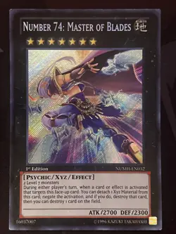 Number 74: Master Of Blades NUMH-EN032 1st Edition Secret Rare LP - Image 2