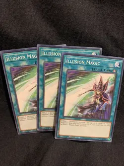 Yu-gi-oh! TCG 3x Illusion Magic LDS3-EN094 x3 Common 1st YUGIOH! DARK MAGICAIN - Image 1