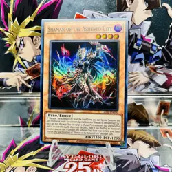 Yugioh Shaman of the Ashened City LEDE-EN090 Super Rare 1st Ed Near Mint - Image 1