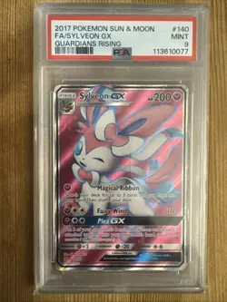 Sylveon GX - 140/145 - Pokemon Guardians Rising Sun Moon Full Art Card PSA 9 - Image 1