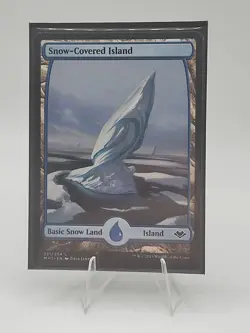 Magic The Gathering Snow-Covered Island Card Modern Horizons 1 LP MTG - Image 1
