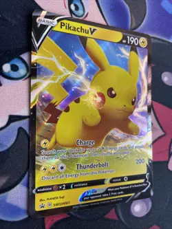 Pokemon TCG Pikachu V Full Art Holo #SWSH061 Black Star Promo Card Nm - Image 2