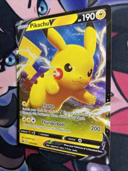 Pokemon TCG Pikachu V Full Art Holo #SWSH061 Black Star Promo Card Nm - Image 3